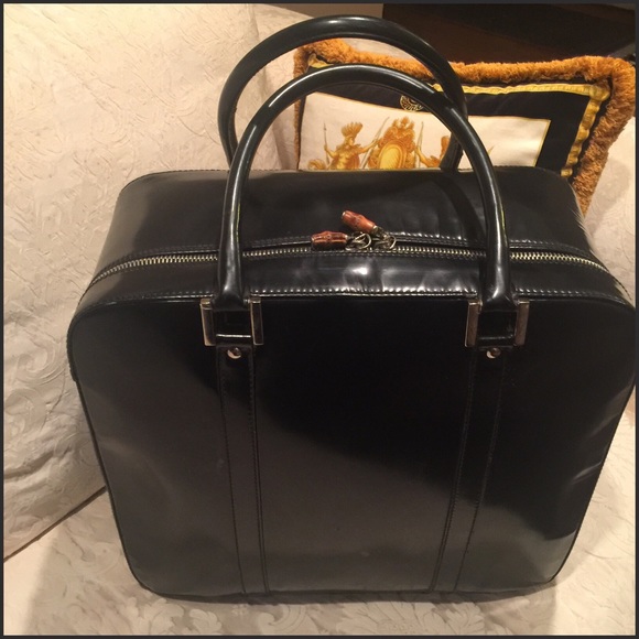 Gucci Black Patent Leather Suitcase - Picture 3 of 8